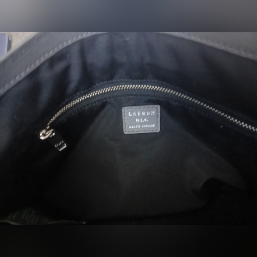 Grey Leather Ralph Lauren Purse - Picture 4 of 4